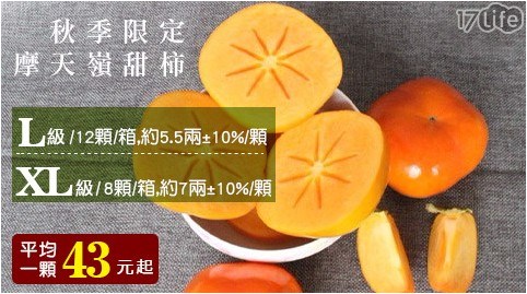 【水果達人】秋季限定-摩天嶺甜柿禮盒-L級(6A)(12顆/箱)