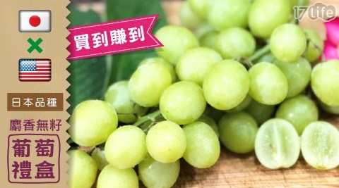 限時優惠！日本種麝香無籽葡萄精緻禮盒(3袋/盒) 共1盒