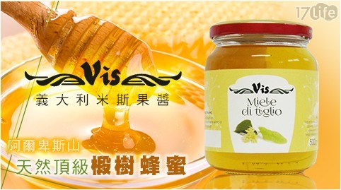 【vis jam 義大利米斯果醬】阿爾卑斯山天然頂級椴樹蜂蜜