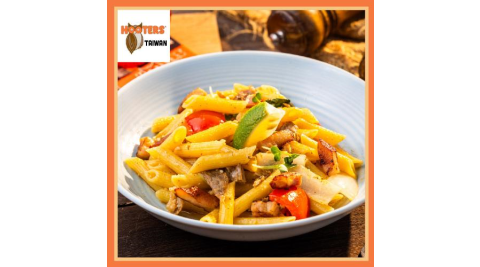 【美食餐飲】竹北【HOOTERS】歡樂午餐【蒜辣檸檬豬肉筆管麵】個人套餐（含主餐+10款可續杯飲料）