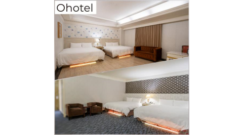 台中【Ohotel麗加園邸酒店】平日豪華四人房一泊一食住宿券MO26