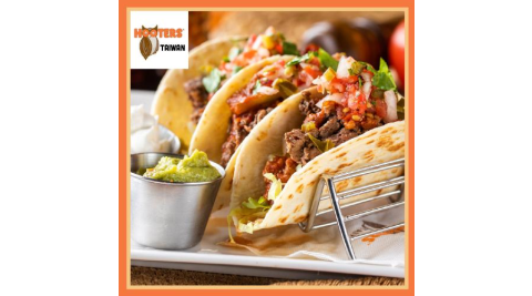 【美食餐飲】竹北【HOOTERS】歡樂午餐【牛肉巴哈玉米餅】個人套餐（含主餐+10款可續杯飲料）