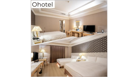 台中【Ohotel麗加園邸酒店】平日經典四人房一泊一食住宿券(MO)