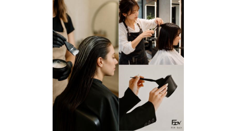 台北中山美髮推薦【FIN HAIR】流行髮色｜質感韓系染髮＋剪髮券｜透明感光澤色系MO