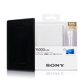 【SONY】鋁合金 15000mAh 大容量雙輸出 行動電源 (CP-