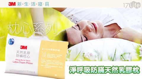 3M-淨呼吸防蹣天然乳膠枕(AP-C1)